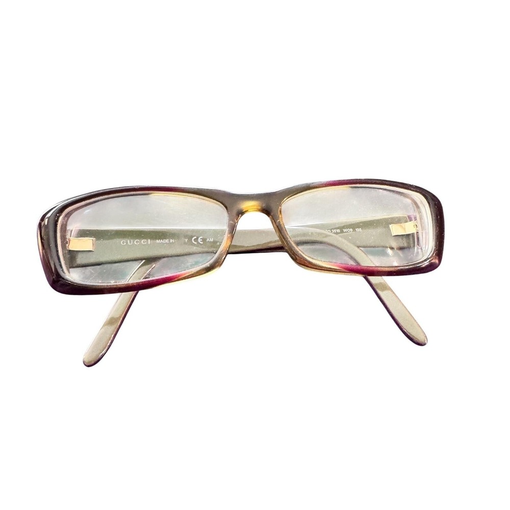 Gucci GG 3516 W09 135 Tortoiseshell Brown Eyeglasses Frames‎ Only Made in Italy